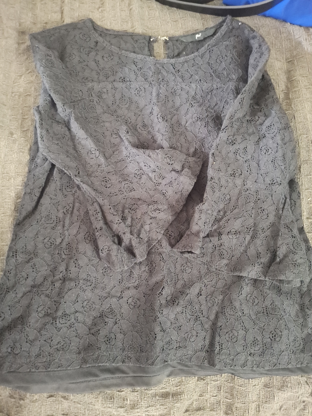 Figs Lace Long-Sleeve Tunic - Gray